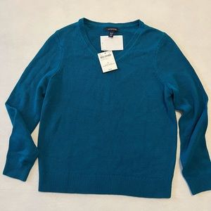 Land’s End medium long sleeve v-neck dark teal sweater